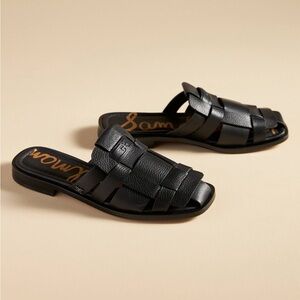 Sam Edelman Women’s Black Woven Dina Fisherman Mule Size 8.5